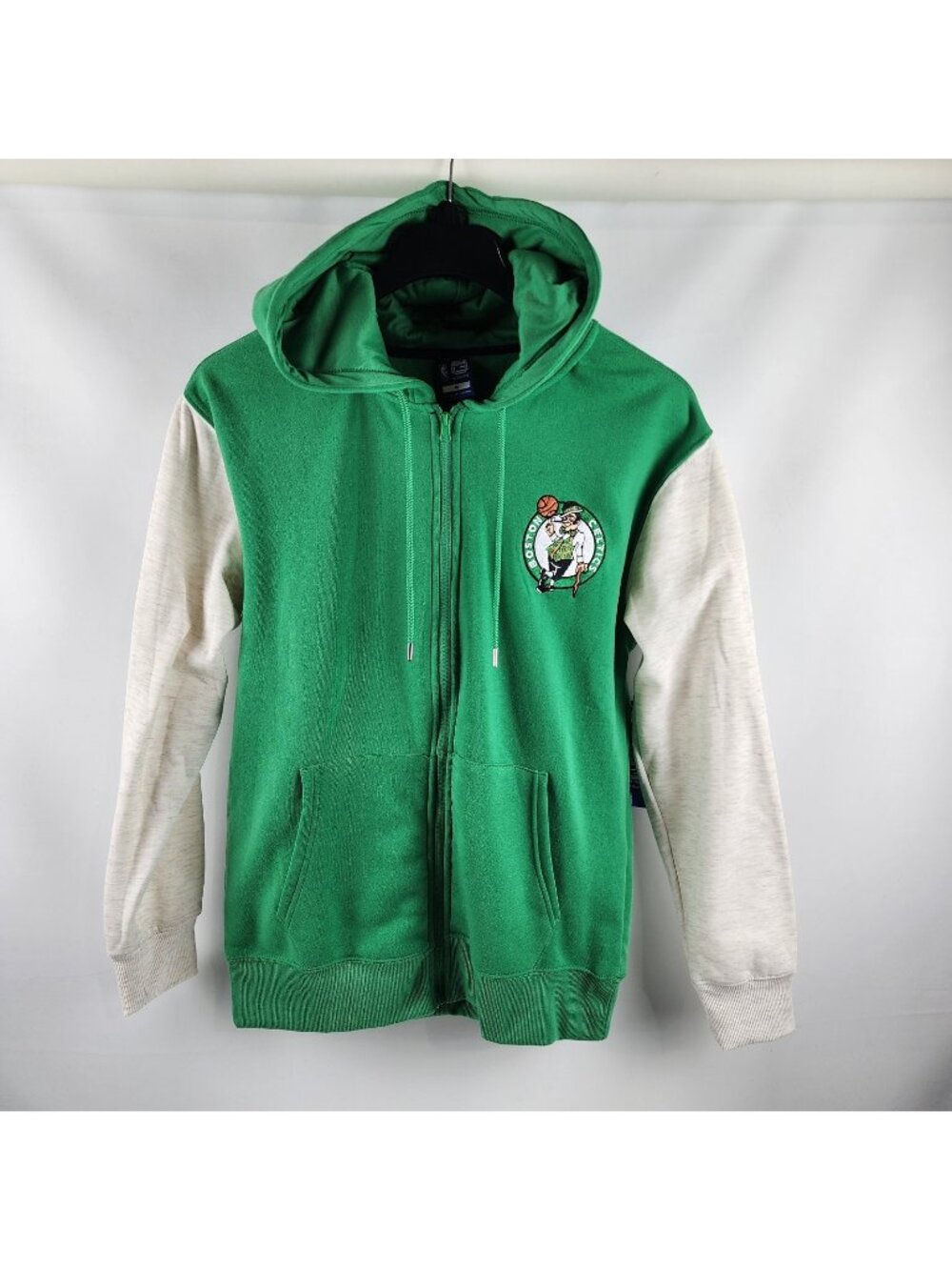 Boston Celtics Mens Green Medium Multi Full Zip Hoodie NBA Ultra Game NWT